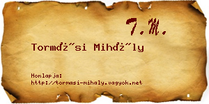 Tormási Mihály névjegykártya