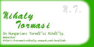 mihaly tormasi business card